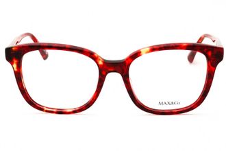 Max & Co. MO5144054 Red Havana Acetate Eyeglasses - Red
