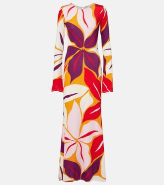 Cala de la Cruz Amay floral jersey maxi dress