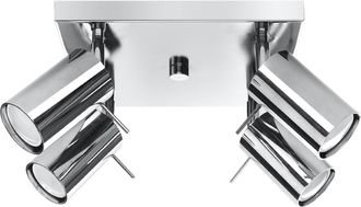 Sollux Lighting Lámpara de techo cromo acero alt. 16 cm