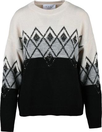 Kaos Kaos, Truien & Vesten, Dames, Veelkleurig, M, Wol, Maglione Girocollo