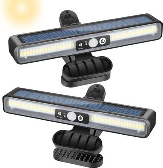 OEM Luces Solares Para Exteriores, Paquete De 2 Luces Solares Con Clip Y Sensor De Movimiento, 36 Led, 2 Modos, L&aacute;mpara De Pared Solar, Iluminaci&oacute;n Exteri