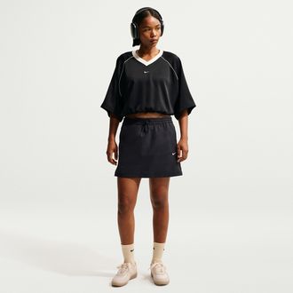 Nike Womens Nike Sportswear Mid-Rise Mini Skirt in Black | IF0556-010