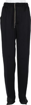 Maison Margiela Relaxed Fit Straight Leg Trousers with Drawstring Waistband