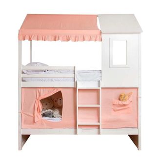 Muemue Techo Para Litera Litera Casita Algod&oacute;n Rosa 70x198/154x133cm