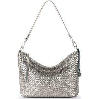 The Sak Juniper Small Hobo Leather Bag in Pyrite Woven at Nordstrom