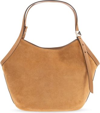 Kate Spade New York Deco Tulip Suede Bag - Dames - Shoppers - Beige - ONE Size - Leer - Tassen