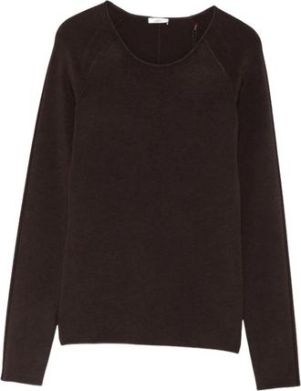 Joseph Geribbelde top met ronde hals - Dames - Ronde hals truien - Bruin - S - Truien & Vesten