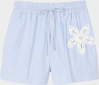 Sandro Physalis Striped Shorts