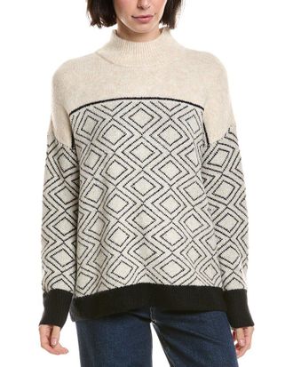 Vince Camuto Diamond Motif Mock Neck