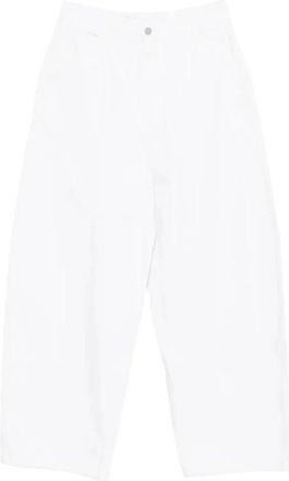 Christophe Lemaire Grote broek in denim - Dames - Wijde Broeken - Wit - XS - Denim - Broeken