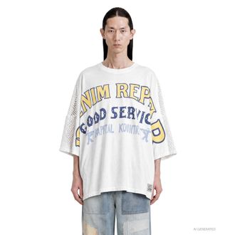 KAPITAL 20/- Jersey KATABIRA HUGE-T (Denim Repair)