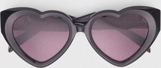 Maje Heart Sunglasses - Black - Maje