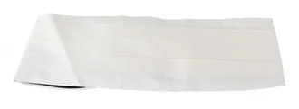 Dolce & Gabbana White Men Waist Belt 100% Silk Mens Cummerbund
