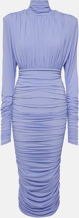 Alex Perry Ruched crepe jersey midi dress
