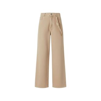 Pinko Wide Jeans, female, Beige, Size: W29 Lauryn Wide Jeans
