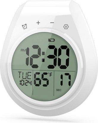 No Brand Reloj De Ba&ntilde;o Impermeable - Temporizador De Ducha, Temporizador De Ducha Digital - Pantalla Lcd - Visualizaci&oacute;n De 12/24 Horas - Celsius/fahrenheit - 
