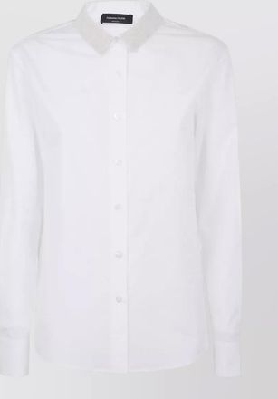 Fabiana Filippi long sleeve top embellished collar