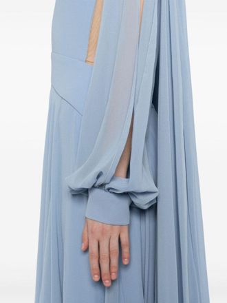 Saiid Kobeisy Crepe Georgette Long Dress