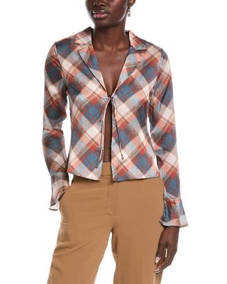 Sadie & Sage Sage The Label Almost Famous Tie Front Blouse