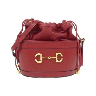 Gucci Pre-owned Horsebit 1955 Leren Schoudertas - Dames - Pre-owned - Rood - Maat: ONE Size Leer