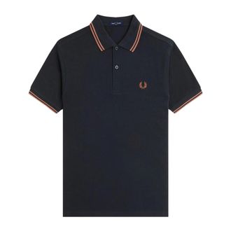 Fred Perry Tops, Heren, Blauw, S, Katoen, Klassieke Polo Shirt met Logo Borduurwerk