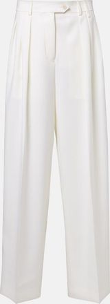 Calvin Klein Alexandra pleated wool wide-leg pants