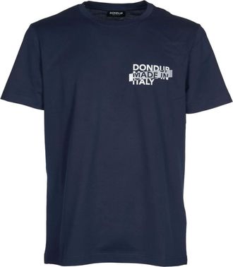 Dondup Tops, Heren, Blauw, XL, Katoen, Stijlvolle T-shirts en Polos Collectie