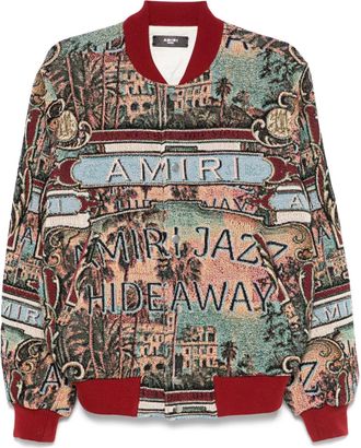 Amiri Jazz Hideaway bomber jacket - men - Viscose/Cotton - XXXL - Neutrals