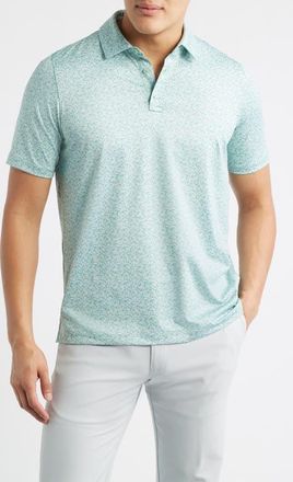 Johnston & Murphy XC+ Ace Performance Golf Polo in Surf Green Golf Ball at Nordstrom, Size Xxx-Large