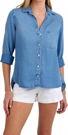 Bella Dahl Tail Button Down Shirt In Indigo Harbor Wash