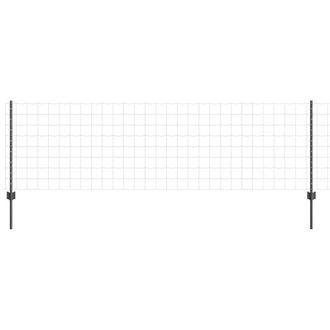 Berkfield Home Garden Fence Set Set of 2 Grey Powder-Coated Steel Large