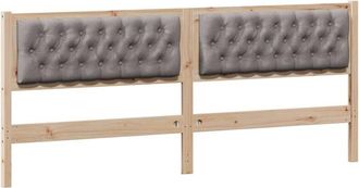 vidaXL Cabecero Otro Marr&oacute;n Y Taupe 200 Cm Madera Maciza De Pino Vidaxl