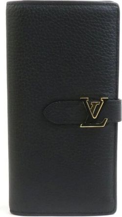 Louis Vuitton Pre-owned Wallets, female, Black, Size: ONE SIZE Pre-owned Textured Leather Wallet