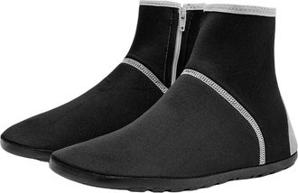 Generic Womens Rain Boots Beach Shoes Diving Snorkelling Surfing High Shaft Non-Slip Soft and Comfortable Breathable Highly Elastic Plain Wading Shoe with Zip