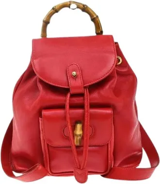 Gucci Pre-owned Backpacks, female, Red, Size: ONE SIZE Pre-owned Vintage Backpack
