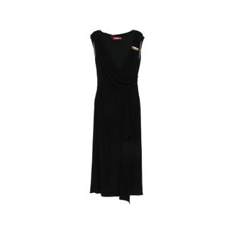 Max Mara Midi Dresses, female, Black, Size: L Mstaureo Midi Dress