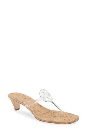 Tory Burch Miller Jelly Kitten Heel Sandal in Clear at Nordstrom, Size 10.5