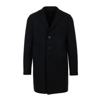 Harris Wharf London Boxy Coat Collectie - Heren - Mantel - Blauw - M - Jassen