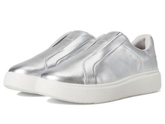 FitFlop Rtg Leather Laceless Sneakers Womens Walking Shoes Silver : 8.5 M (B)