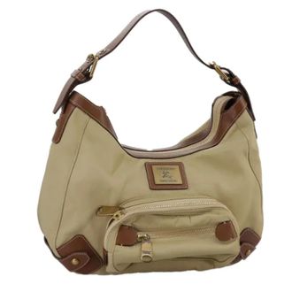 Burberry Pre-owned Shoulder Bags, female, Beige, Size: ONE SIZE Pre-owned Nylon Shoulder Bag