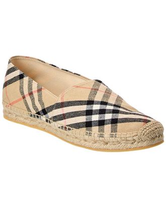 Burberry Mews Check Linen Espadrille