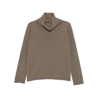 Le Tricot Perugia Turtleneck Trui - Dames - Coltruien - Bruin - S - Truien & Vesten