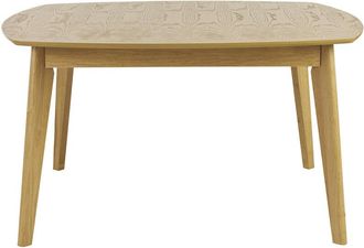 Miliboo Mesa De Comedor Cuadrada Escandinava De Madera Clara De Roble L140 Cm Leena