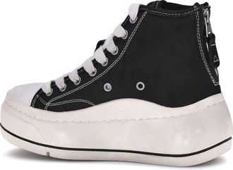 R13 Womens High Top Sneakers Black Upper: Polyurethane Trainers