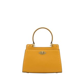 Pourchet Dames, Tassen, Geel, Maat: ONE Size Leer