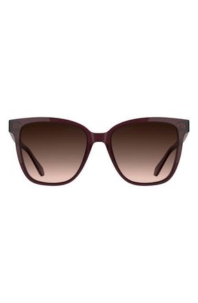 Kendra Scott Dira 56mm Rectangular Sunglasses in Wine at Nordstrom