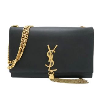 Saint Laurent Pre-owned Cross Body Bags, female, Black, Size: ONE SIZE Pre-owned Vintage Shoulder Bag