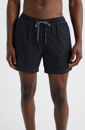 Saxx Oh Buoy 2N1 5-Inch Volley Swim Trunks in Black at Nordstrom, Size Xx-Large