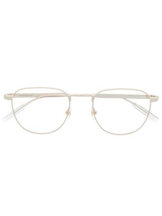 Montblanc Occhiali tondi con placca logo - Oro