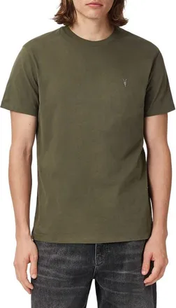 AllSaints Dexter Logo Embroidered T-Shirt in Wild Green at Nordstrom, Size Xx-Large